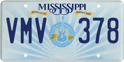 MS license plate VMV378