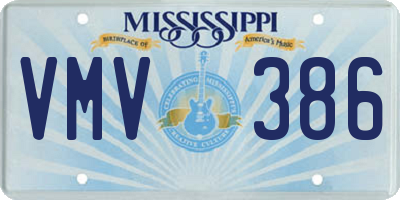 MS license plate VMV386