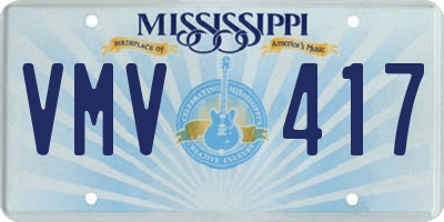 MS license plate VMV417