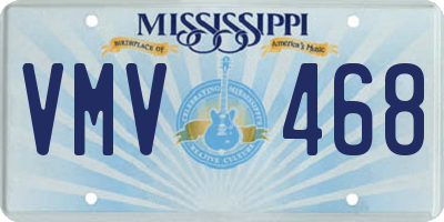 MS license plate VMV468