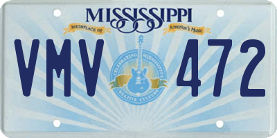 MS license plate VMV472