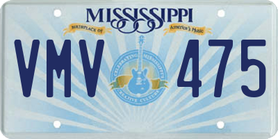 MS license plate VMV475