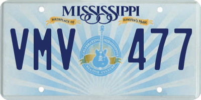 MS license plate VMV477