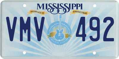 MS license plate VMV492
