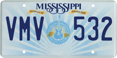MS license plate VMV532