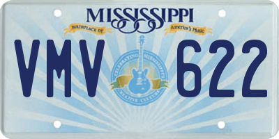 MS license plate VMV622