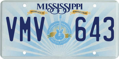 MS license plate VMV643