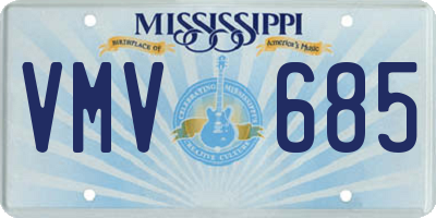 MS license plate VMV685