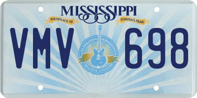 MS license plate VMV698