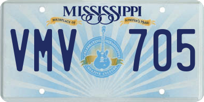 MS license plate VMV705
