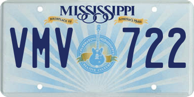 MS license plate VMV722