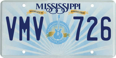 MS license plate VMV726