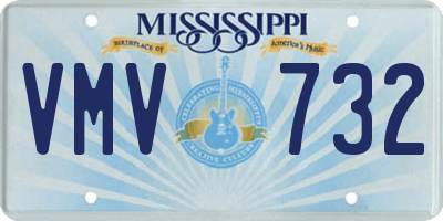 MS license plate VMV732