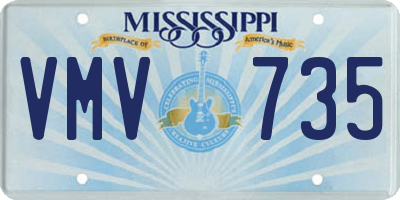 MS license plate VMV735