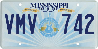 MS license plate VMV742