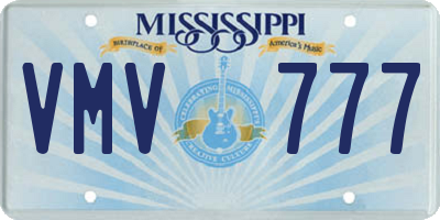 MS license plate VMV777