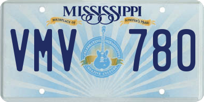 MS license plate VMV780