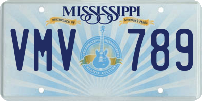 MS license plate VMV789