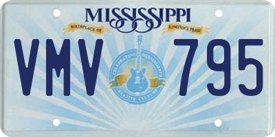 MS license plate VMV795
