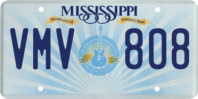 MS license plate VMV808