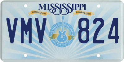 MS license plate VMV824