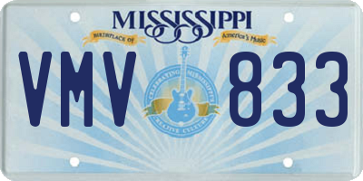 MS license plate VMV833