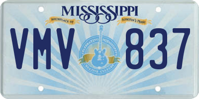 MS license plate VMV837
