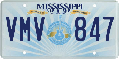 MS license plate VMV847