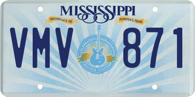 MS license plate VMV871