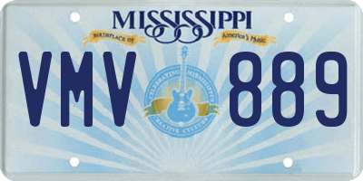 MS license plate VMV889