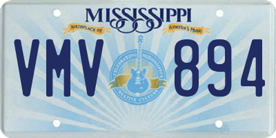 MS license plate VMV894