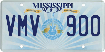 MS license plate VMV900