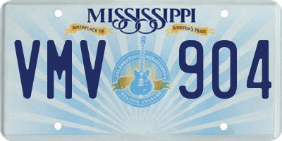 MS license plate VMV904