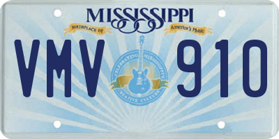 MS license plate VMV910