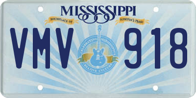 MS license plate VMV918