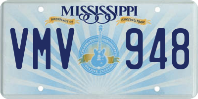MS license plate VMV948