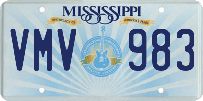 MS license plate VMV983