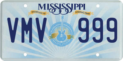 MS license plate VMV999