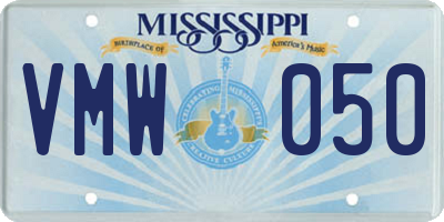 MS license plate VMW050