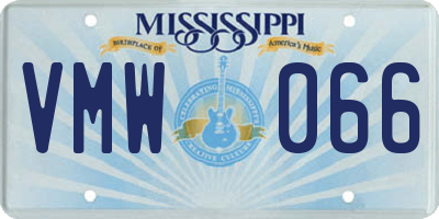 MS license plate VMW066