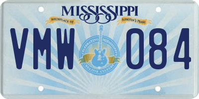 MS license plate VMW084