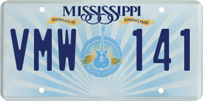 MS license plate VMW141