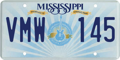 MS license plate VMW145
