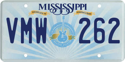 MS license plate VMW262