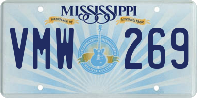 MS license plate VMW269