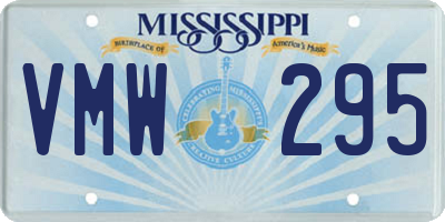 MS license plate VMW295