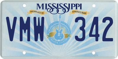 MS license plate VMW342