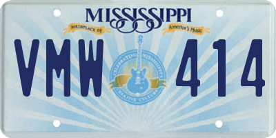 MS license plate VMW414