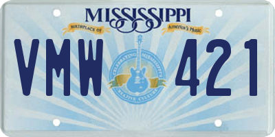 MS license plate VMW421