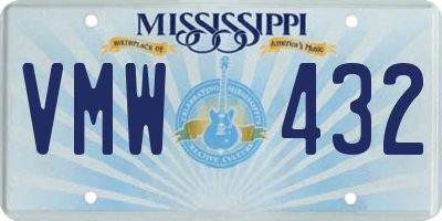 MS license plate VMW432